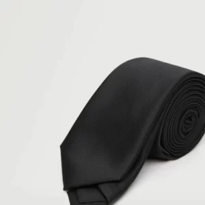 Black satin tie