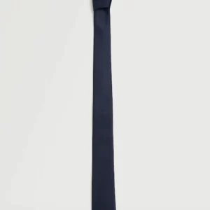 Blue satin tie