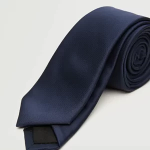 Blue satin tie